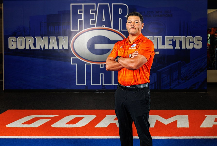 Since becoming head coach at Bishop Gorman in 2020, Brent Browner has gone 62-4 including a current run of 47 wins in the team's last 49 outings. (PHOTO: Jenni Webber)