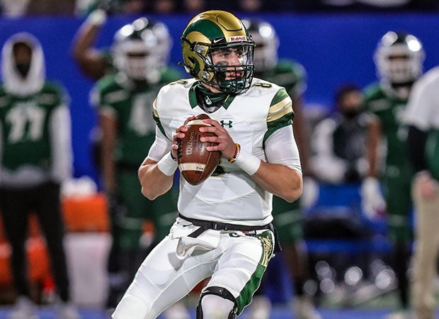 Grayson quarterback Jake Garcia threw two touchdowns in the first half when the Rams took a 35-0 lead. 