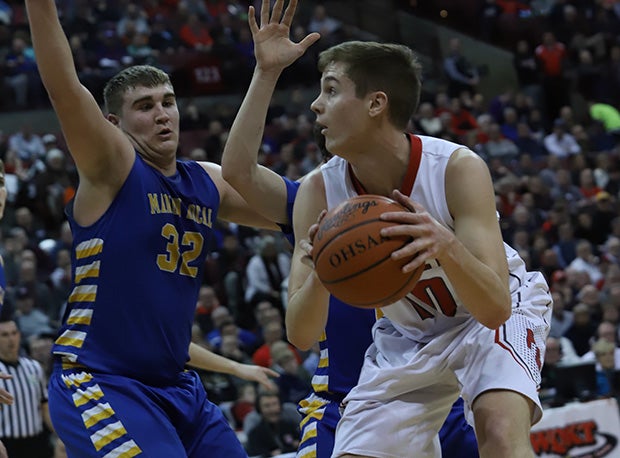 Pandora-Gilboa senior Drew Johnson scored 24 points (19 in the first half) of a 56-54 D-IV semifinal loss to Marion Local.