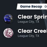 Football Game Recap: Clear Creek Wildcats vs. Clear Springs Chargers