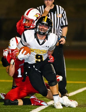 Keith Gore (9) during action this year
versus Santa Clarita Christian.