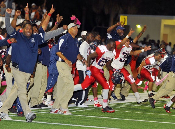 Miramar practiced its celebratory sprint against St. Thomas Aquinas earlier this year. A potential state title will make that practice worthwhile.