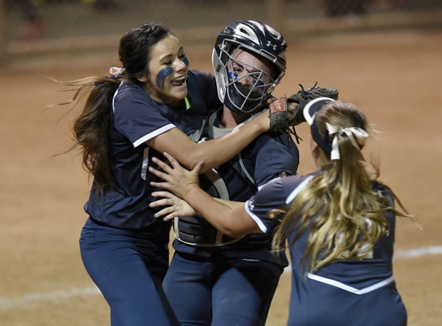 Yucaipa players celebrate their section title.