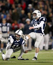 St. Louis University kicker Dan Tlapek
increased his Division I hopes with 
four field goals longer than 40 yards
in a game last week.