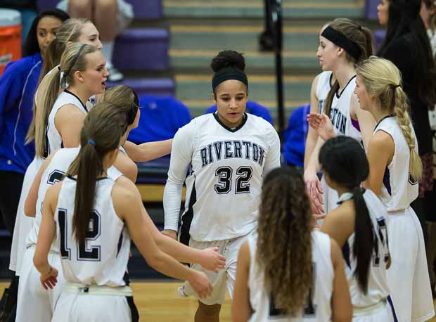 Latisha Richards (pictured), along with sister Shelby, have come to love Riverton High's girls basektball program. The sisters are a big part of why the team has won 23 in a row.