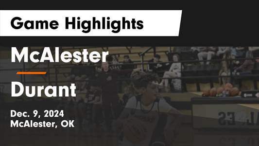 Basketball Game Preview: McAlester Buffaloes vs. Will Rogers Col