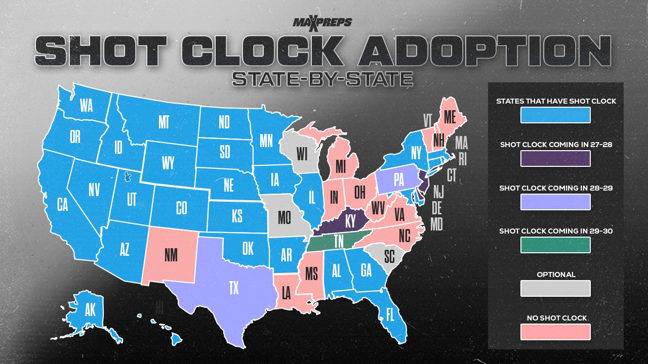 MAP: States using shot clocks
