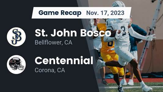 Football Game Recap: Centennial Huskies vs. St. John Bosco Braves