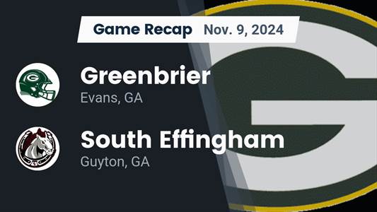 Football Recap: Greenbrier Piles Up the Points Against South Eff