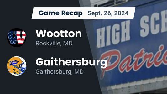 Football Recap: Gaithersburg Comes Up Short