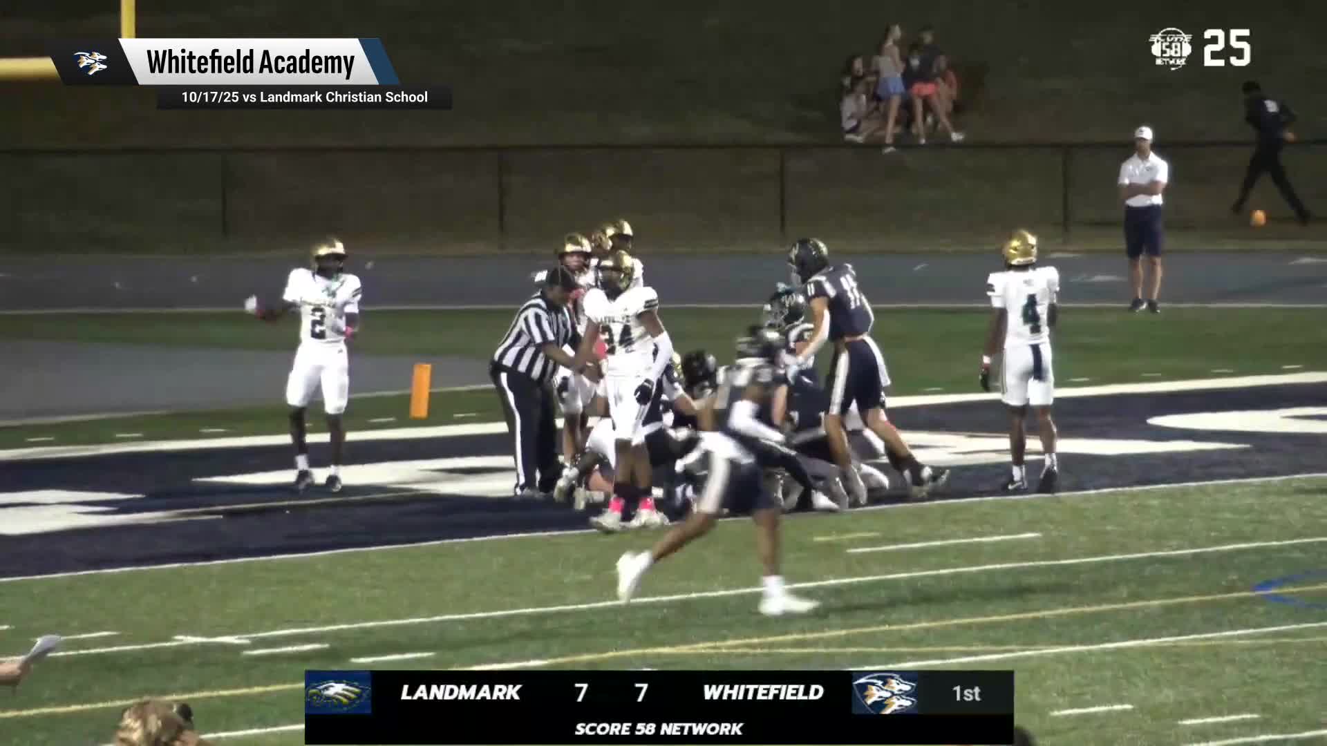 Football Recap: Friday's  Loss Ends Whitefield Academy's Winning Streak