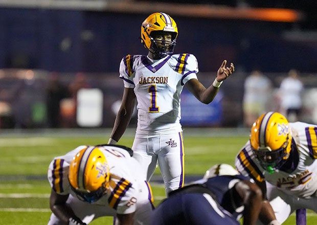 Regarded as one of the top junior quarterback prospects in the country, Landon Duckworth of Jackson (Ala.) has passed and run for 1,263 yards and 13 touchdowns through five games. The Aggies are ranked No. 10 in this week's Small Town Top 25. (Photo: Brad Boland)