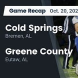Football Game Recap: Greene County Tigers vs. Cold Springs Eagles