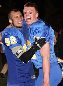 Carmel celebrates not only the win,
but a championship and revenge too.