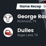 Football Game Recap: George Ranch Longhorns vs. Fort Bend Dulles Vikings