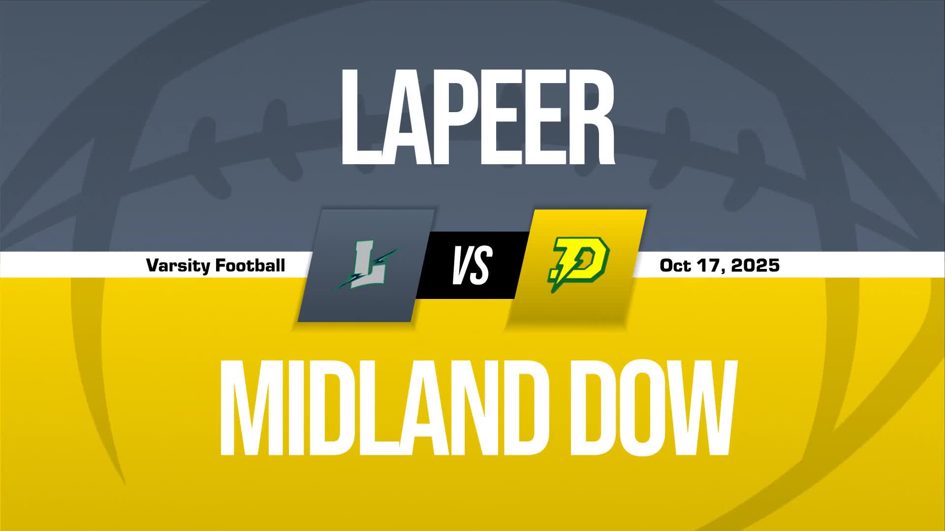 Football Game Preview: Dow Chargers vs. Midland Chemics