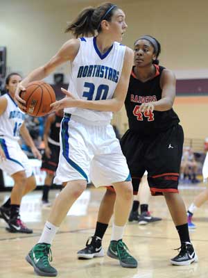 Stewart averaged 26.4 points, 14.2 rebounds, 4.1blocks, 3.2 steals and 3.1 assists this season.