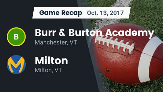 Football Game Preview: Burr & Burton vs. Milton