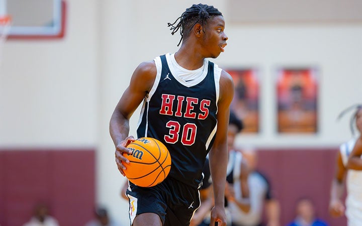 Five-star North Carolina signee Caleb Wilson is averaging 21.4 points, 11.2 rebounds, 4.7 assists and 3.6 blocks per contest entering postseason play. (Photo: Corey Jones)