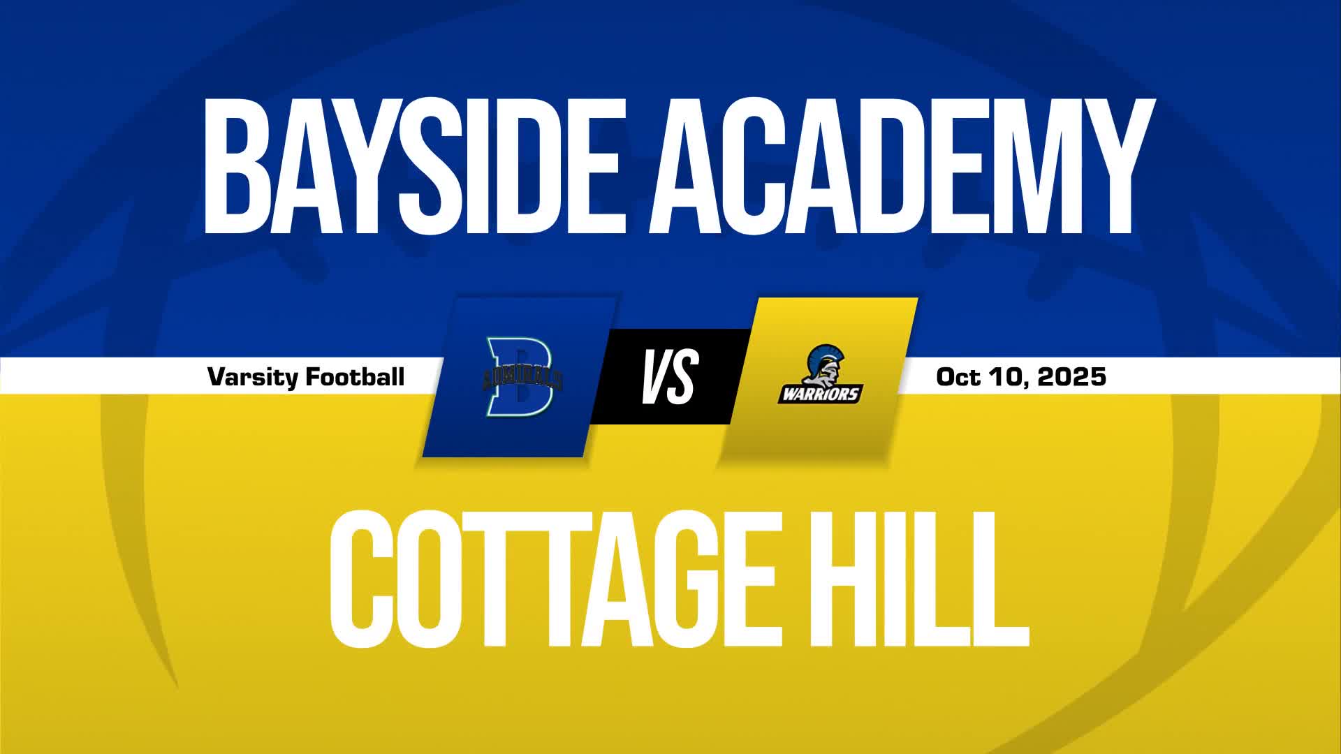 Football Game Preview: Cottage Hill Christian Academy Warriors vs. Wicksburg Panthers + How To Watch