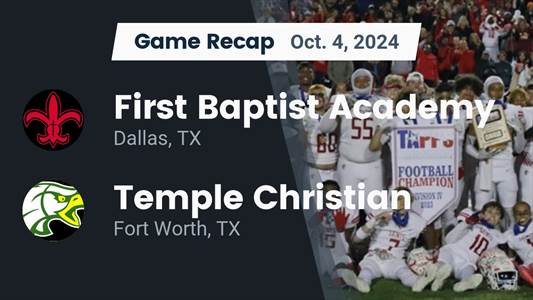 Football Recap: First Baptist Picks Up 20th Consecutive  Win
