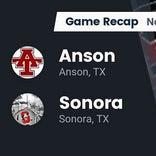 Football Game Recap: Sonora Broncos vs. Anson Tigers