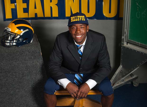 Bishard "Budda" Baker has been a key member of Bellevue's last two state championship football teams, and also leaves track opponents struggling to catch up with him.