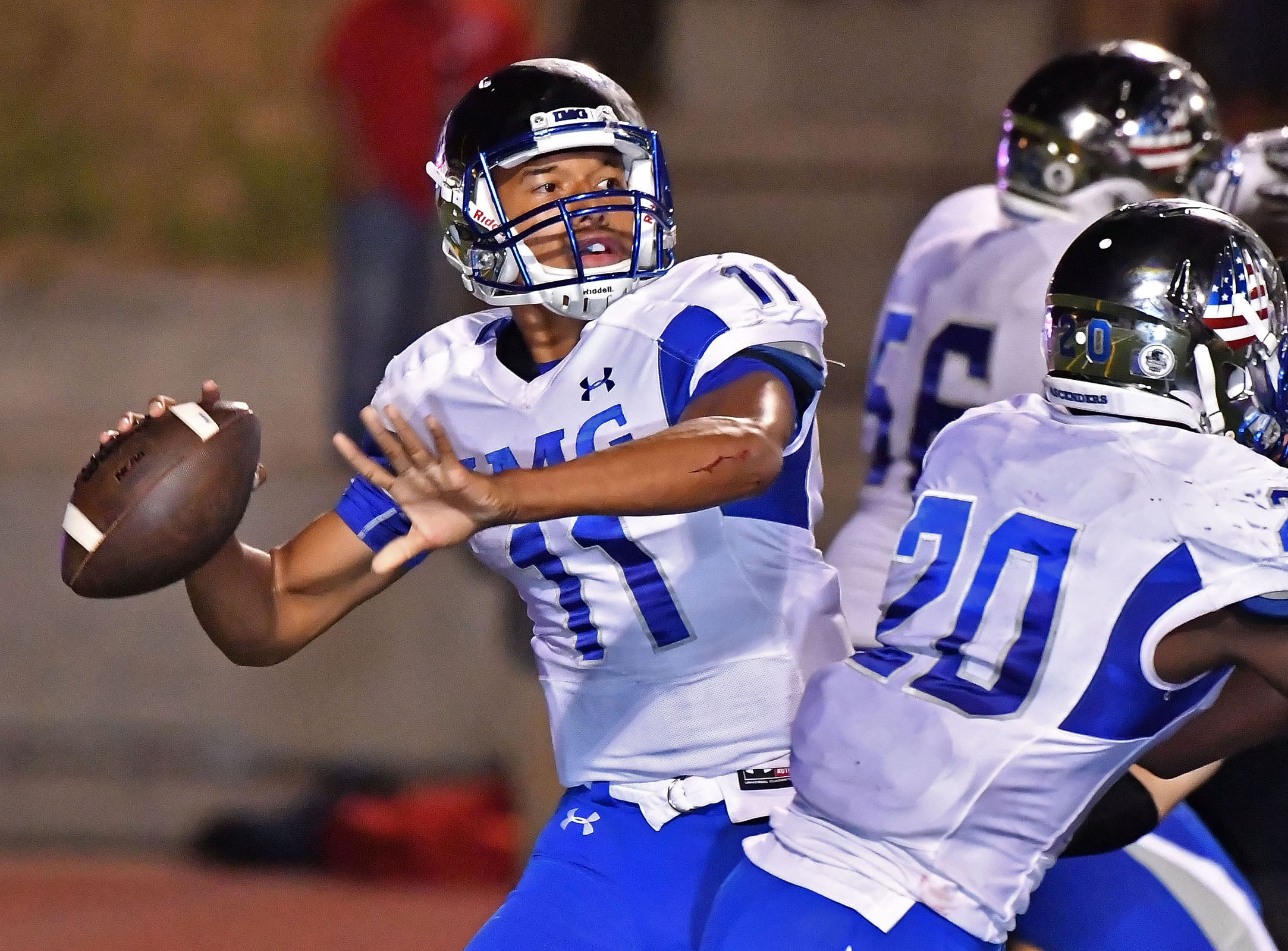 Quarterback Kellen Mond led No. 2 IMG Academy to a thrilling 50-49 victory over No. 19 Centennial-Corona on Saturday night in California.