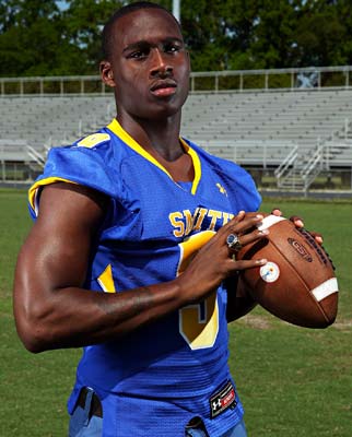 Melvin Vaughn is a returning all-state player and will starat linebacker this season for Oscar Smith.