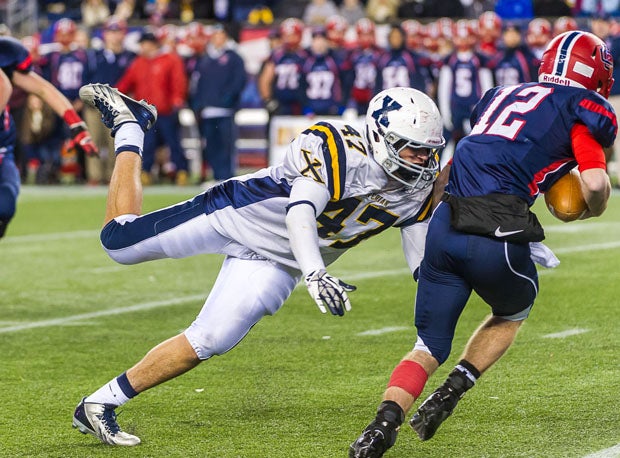 Joe Gaziano, left, hopes to have the Xaverian defense flying to the ball again in 2014.