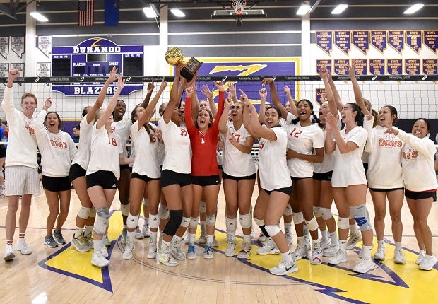 Cathedral Catholic moved into the MaxPreps Cup November rankings after the Dons' volleyball team on the CIF Open Division title and were named MaxPreps National Champions. (Photo: Jann Hendry)
