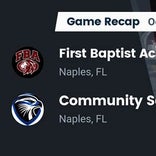 First Baptist Academy pile up the points against Community School of Naples