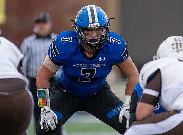 Lake Zurich linebacker Bryan Sanborn has committed to Wisconsin. 