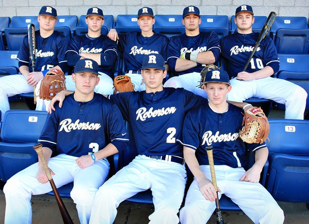 Roberson possesses the talent and experience to compete for a national championship. Leading that charge are players (front row left to right) Josh McNair, Alex Talley and Marshall Beachboard, plus (back row) Connor Lind, Braxton Davidson, Grant Hiriak, Dominick Cammarata and Ryan Goode.