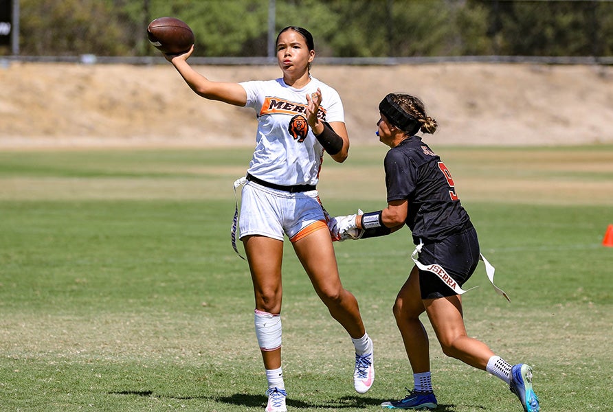 Merced quarterback Antonia Lejarde could finish the season as California's all-time leader in passing yards and passing touchdowns. (PHOTO: Rene Morales)