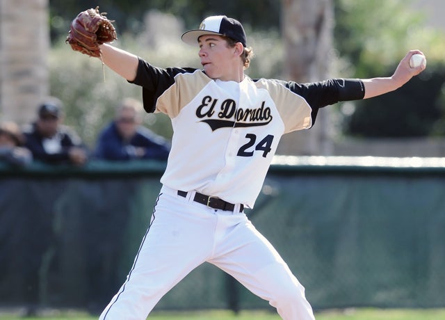 Nick Sprengel, a senior from El Dorado (Placentia, Calif.), tossed a two-hit shutout and fanned 11 in gaining CBS MaxPreps/USA Baseball Player of the Week honors in the West Region.