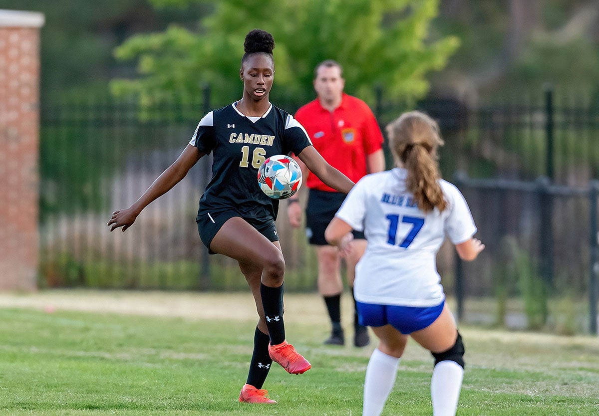 Joyce Edwards of Camden (S.C.) is a star in basketball, soccer and volleyball. (Photo: Troy Cherry)
