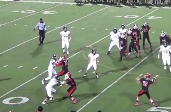 Bounce pass trick play touchdown