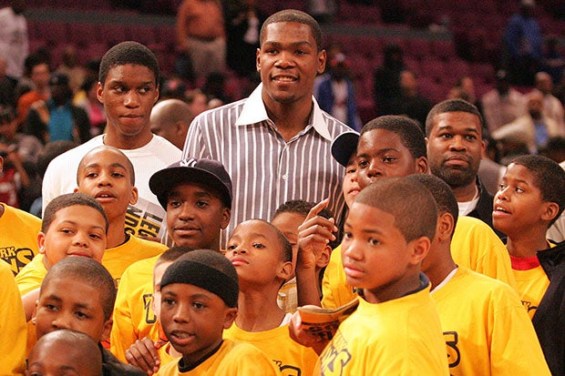 Twelve-time All-Star selection Kevin Durant gets the nod for Maryland after playing his final year in high school at Montrose Christian.