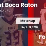 Football Game Recap: Forest Hill vs. West Boca Raton