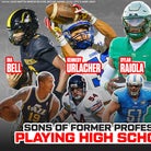 Sons of former athletes playing football