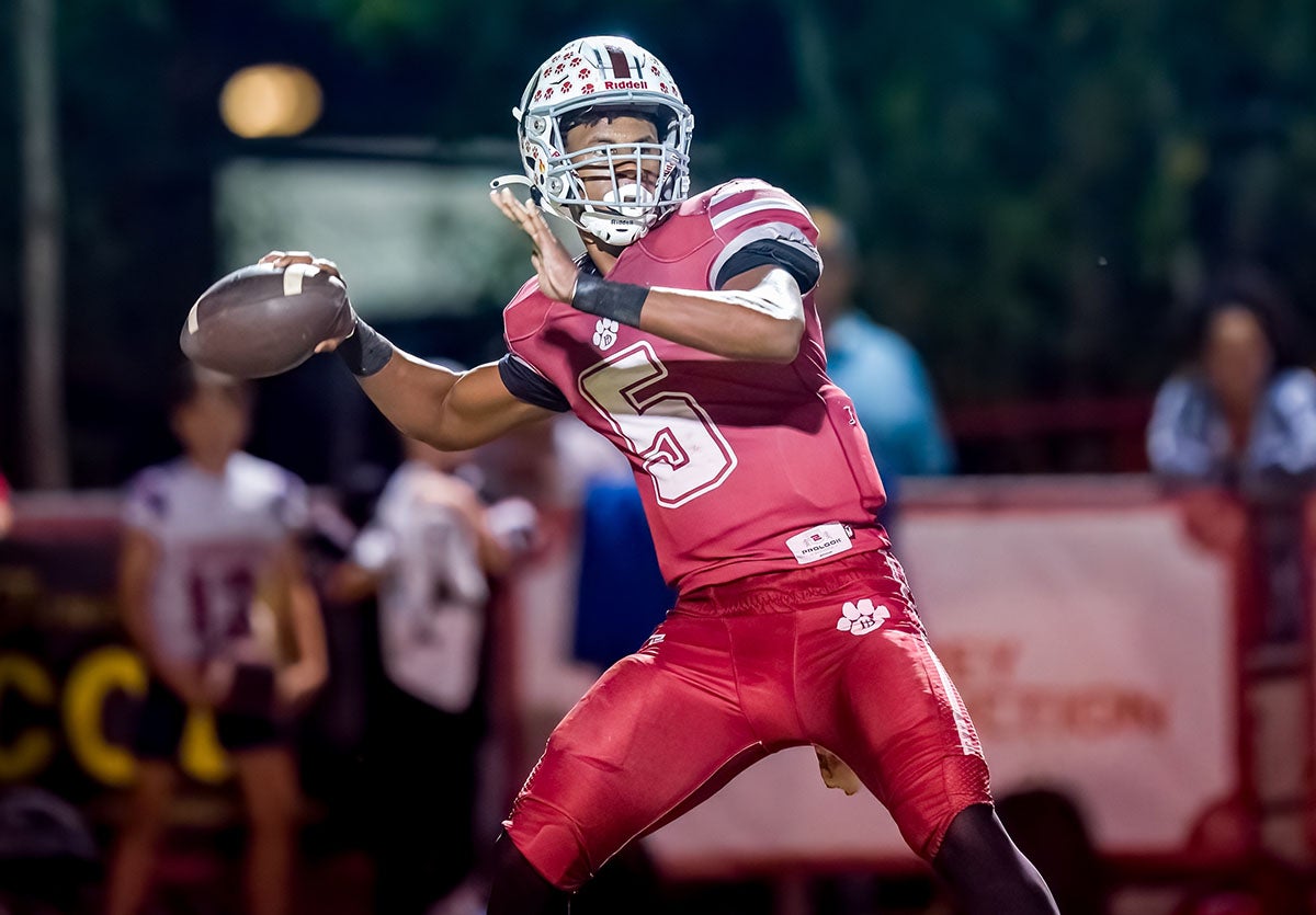 247Sports pegs Elijah Haven of Dunham as the No. 1-rated player in the Class of 2027. In addition to his exploits on the gridiron, he is also a standout basketball player. (Photo: Josh Ankeny)