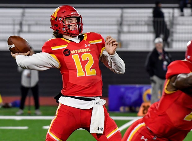 Cathedral Catholic quarterback Charlie Mirer accounted for three touchdowns, including 28-yard run late in fourth quarter to clinch the victory. 