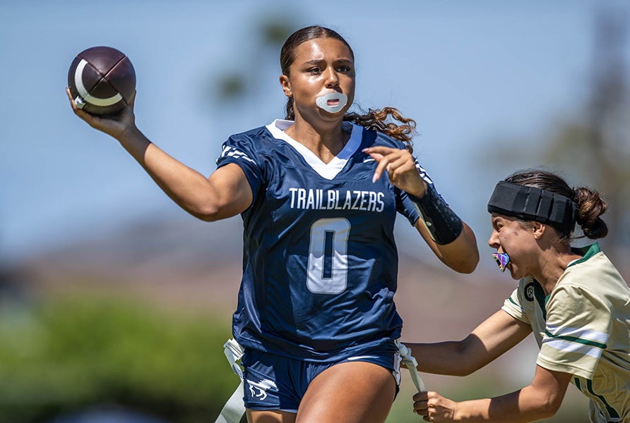 Reigning MaxPreps Junior of the Year Makena Cook headlines a star-powered roster at Sierra Canyon, which will be on display at the MaxPreps Flag Football Showdown Sept. 11-12. (PHOTO: Matt Johner)