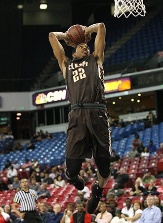 Crespi's De'Anthony Melton soars in for a dunk.