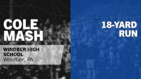 Cole Mash Game Report: vs Meyersdale