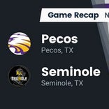 Football Game Recap: Pecos Eagles vs. Seminole Indians