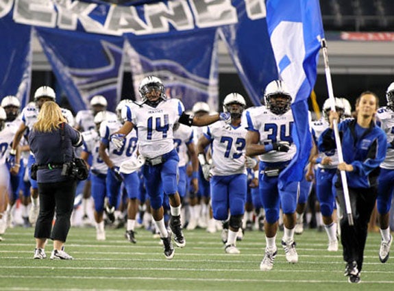 Dekaney players couldn't wait to get on the field to win their first state title.