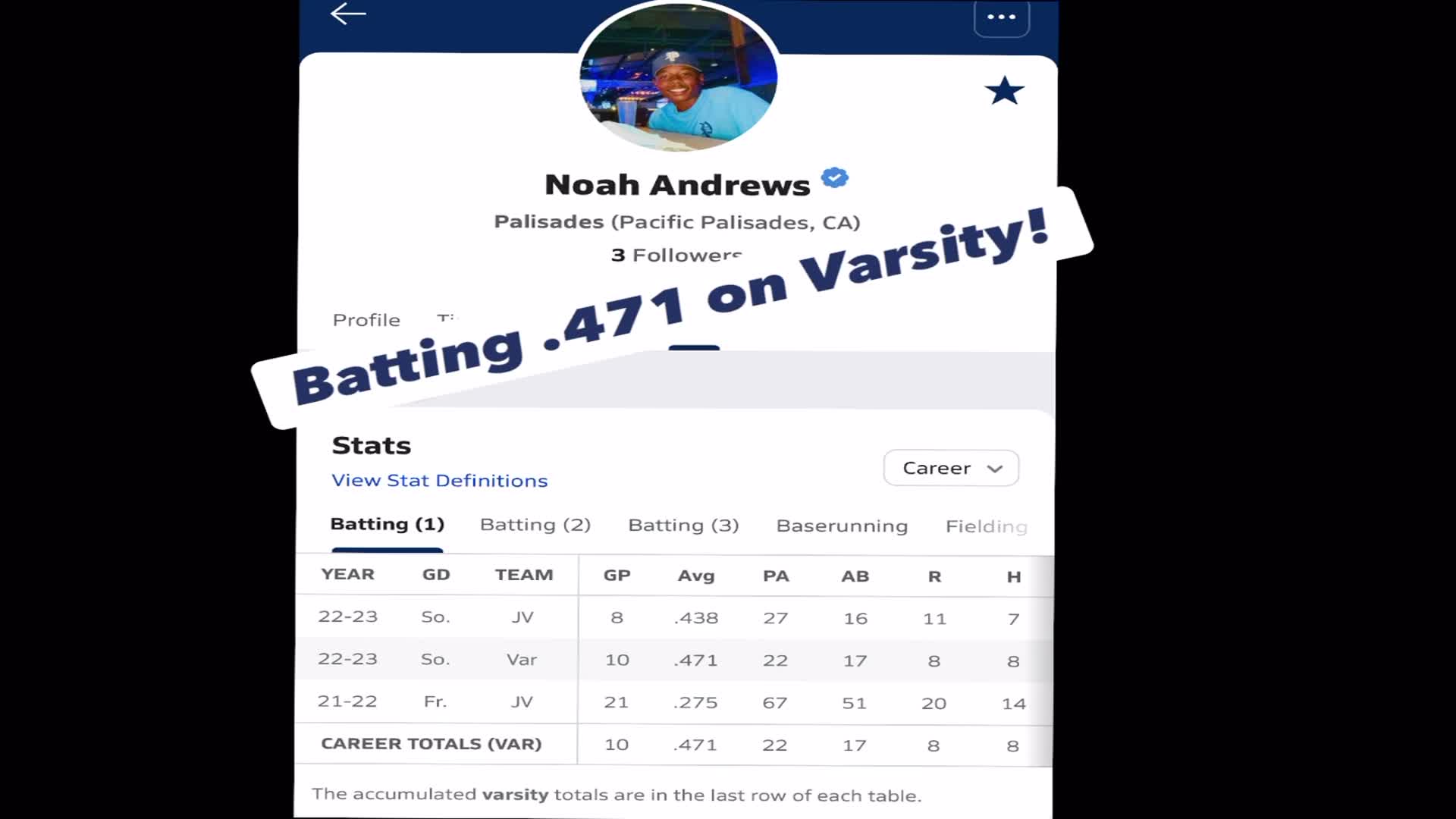 Baseball Recap: Palisades Comes Up Short