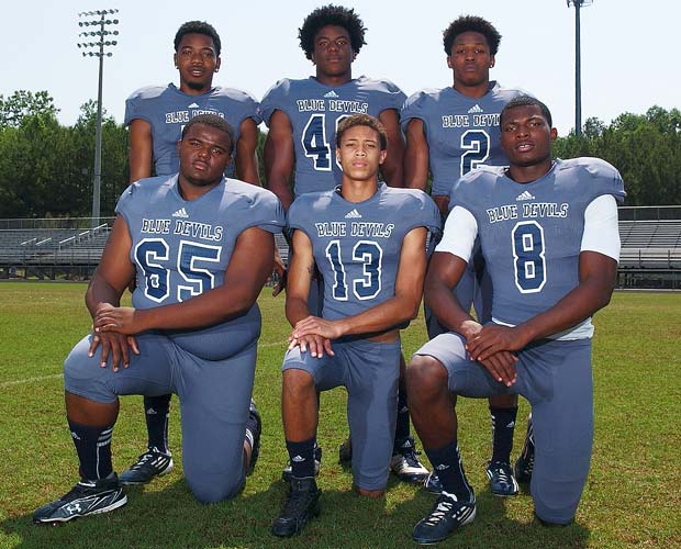 Norcross has a wealth of talent that returns from last year's team that finished undefeated and includes players (front row left to right) Horatio Walker, Jordan Noil, Lorenzo Carter; (back row) Myles Autry, Kevin Mouhon and Clinton Lynch.